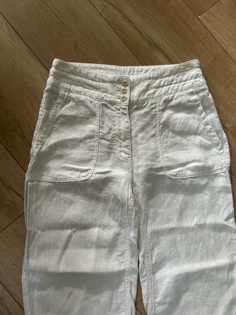 Poetry Heavy-Linen Trousers Ecru size 29 - Picture 4 of 15
